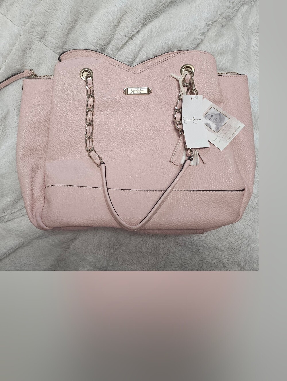 Jessica Simpson Malena Blush Pink Handbag Gold-Tone Hardware